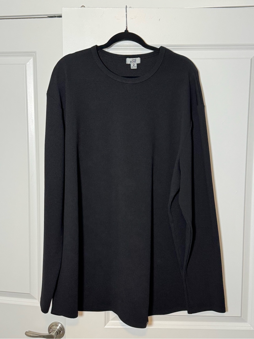 Black Long-Sleeve Crewneck Shirt